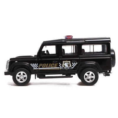 Машина металлическая LAND ROVER DEFENDER, 1:32, инерция, полиция