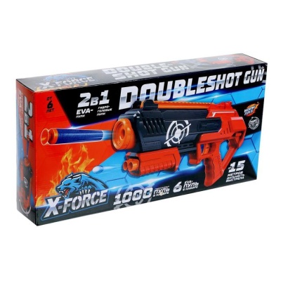 Бластер DOUBLESHOT GUN, стреляет мягкими пулями,