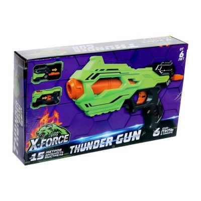 Бластер THUNDER GUN, стреляет мягкими пулями,